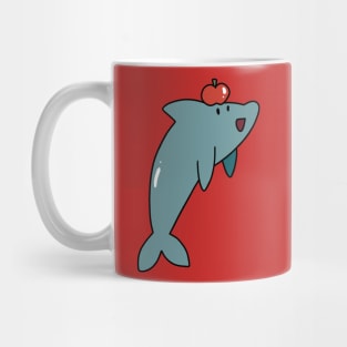 Dolphin with a Red Apple Mug